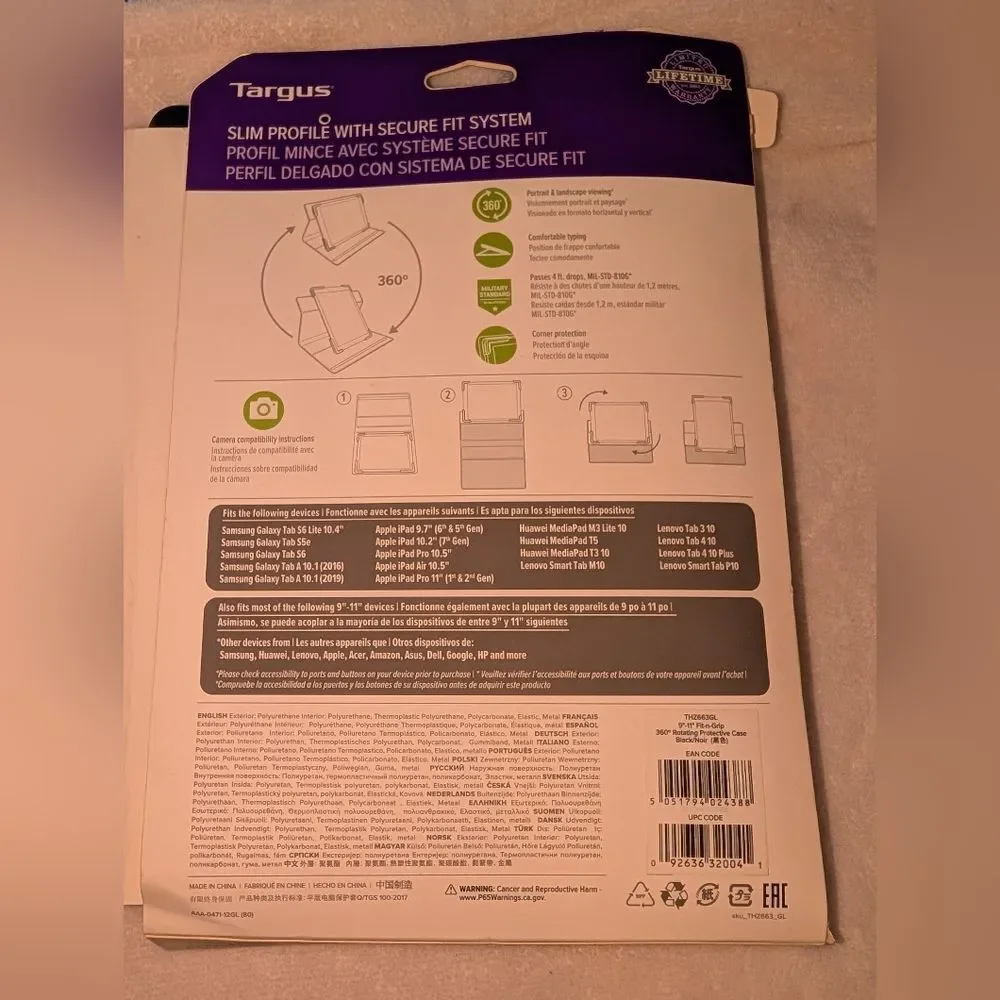 Targus Fit-n-Grip Slim Protective Universal Case